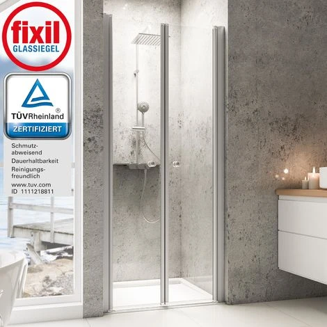 Duschtür Garant Pendeltür In Nische Von Schulte, 6 Mm Sicherheitsglas (ESG) Klar Hell Inkl. Fixil Beschichtung, 100 X 200 Cm, Profilfarbe: Alu Natur 3 Duschtür Garant Pendeltür In Nische Von Schulte, 6 Mm Sicherheitsglas (ESG) Klar Hell Inkl. Fixil Beschichtung, 100 X 200 Cm, Profilfarbe: Alu Natur