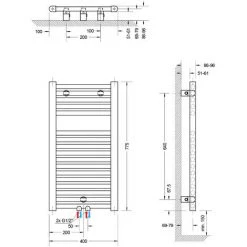 Schulte Badheizhörper München, Heizkörper Mit Mittenanschluss, Farbton Alpinweiß, 77,5 X 40 Cm, 314 Watt Leistung -SCHULTE Shop 19863518 3