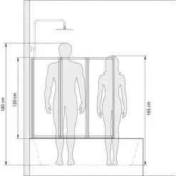 Schulte Duschabtrennung Für Badewanne Smart, 3-teilig Mit Seitenwand, 3 Mm Sicherheitglas (ESG) Klar Hell, Faltwand: 129 X 121 Cm, Seitenwand Geeignet Für Eine 73 - 76 Cm Wanne, Profilfarbe: Alpinweiß -SCHULTE Shop 20086037 5