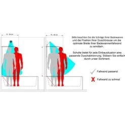 Schulte Duschwand Berlin, 70 X 130 Cm, 5 Mm Sicherheitsglas, Duschabtrennung Für Badewanne Alu-Natur, ESG Klar Hell -SCHULTE Shop 20153654 5