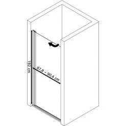 Duschtür Alexa Style 2.0 Drehtür In Nische Von Schulte, 5 Mm Sicherheitsglas (ESG) Klar Hell Inkl. Fixil Beschichtung, Profilfarbe: Alu Natur,inkl. Stabilisationsbügel, 90 X 192 Cm 9 Duschtür Alexa Style 2.0 Drehtür In Nische Von Schulte, 5 Mm Sicherheitsglas (ESG) Klar Hell Inkl. Fixil Beschichtung, Profilfarbe: Alu Natur,inkl. Stabilisationsbügel, 90 X 192 Cm -SCHULTE Shop 20201498 3