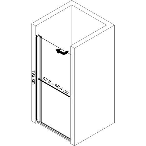 Duschtür Alexa Style 2.0 Drehtür In Nische Von Schulte, 5 Mm Sicherheitsglas (ESG) Klar Hell Inkl. Fixil Beschichtung, Profilfarbe: Alu Natur,inkl. Stabilisationsbügel, 90 X 192 Cm 5 Duschtür Alexa Style 2.0 Drehtür In Nische Von Schulte, 5 Mm Sicherheitsglas (ESG) Klar Hell Inkl. Fixil Beschichtung, Profilfarbe: Alu Natur,inkl. Stabilisationsbügel, 90 X 192 Cm – Bild 3