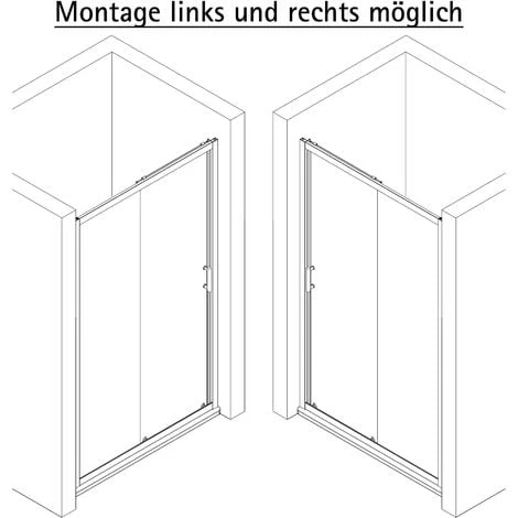 Duschtür Sunny Schiebetür In Nische Von Schulte, 5 Mm Sicherheitsglas (ESG) Klar Hell, Profilfarbe: Chromoptik, 120 X 190 Cm 5 Duschtür Sunny Schiebetür In Nische Von Schulte, 5 Mm Sicherheitsglas (ESG) Klar Hell, Profilfarbe: Chromoptik, 120 X 190 Cm – Bild 3