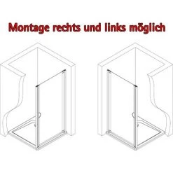 Duschtür Sunny Drehtür In Nische Von Schulte, 5 Mm Sicherheitsglas (ESG) Klar Hell, Profilfarbe: Alu Natur, 90 X 180 Cm -SCHULTE Shop 20613326 4