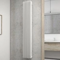 Badheizkörper London Von Schulte, Heizkörper Mit Anschluss Unten Mittig, Alpinweiß, 29,5 X 180 Cm, 1018 Watt Leistung