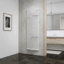 Badheizkörper Basel Inkl. 2 Handtuchhalter Von Schulte, Anschluss Unten Mittig, Alpinweiß, 58 X 160 Cm, 1040 Watt Leistung