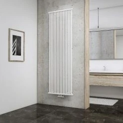 Badheizkörper Kiel Vertikal Von Schulte, Anschluss Unten Mittig, Alpinweiß, 60 X 180 Cm, 1186 Watt Leistung