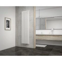 Badheizkörper Lyon Von Schulte, Anschluss Unten Mittig, Alpinweiß, 46,2 X 180 Cm, 1112 Watt Leistung