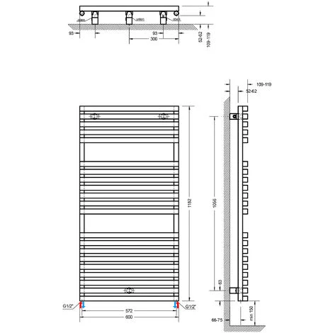 Badheizkörper Genf Von Schulte, Anschluss Unten Rechts/links Oder Elektrobetrieb Möglich, Alpinweiß, 60 X 118,2 Cm, 718 Watt Leistung 5 Badheizkörper Genf Von Schulte, Anschluss Unten Rechts/links Oder Elektrobetrieb Möglich, Alpinweiß, 60 X 118,2 Cm, 718 Watt Leistung – Bild 3