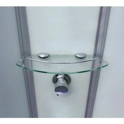 Wellnesskabine Runddusche Kreta II Von Schulte, Kompelettkabine Zum Stecken, 5 Mm Starkes Sicherheitsglas ESG Klar Hell, Rückwände In Light Grün, Profilfarbe: Alu Natur 89 X 202 Cm -SCHULTE Shop 22624131 4