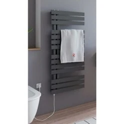 Schulte Breda Befüllt Für Den Elektrischen Betrieb, 50 X 106 Cm, Montage Links, Heizstab 1, Farbe: Anthrazit