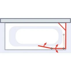 Schulte Duschabtrennung Für Badewanne Smart, 2-teilig Mit Seitenwand, Profilfarbe: Schwarz , 3 Mm Sicherheitglas (ESG) Klar Hell, Faltwand: 89 X 121 Cm, Seitenwand Geeignet Für Eine 68 - 71 Cm Wanne -SCHULTE Shop 32684683 4