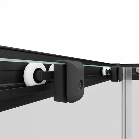 Schulte Duschkabine Sunny Eckeinstieg Mit Schiebetüren, Variabel Von 75 - 90 Cm, 180 Cm, Montage Auf Duschwanne Oder Fliese, Profilfarbe Mattschwarz, 4 Mm Sicherheitsglas (ESG) Klar Hell 4 Schulte Duschkabine Sunny Eckeinstieg Mit Schiebetüren, Variabel Von 75 - 90 Cm, 180 Cm, Montage Auf Duschwanne Oder Fliese, Profilfarbe Mattschwarz, 4 Mm Sicherheitsglas (ESG) Klar Hell – Bild 2