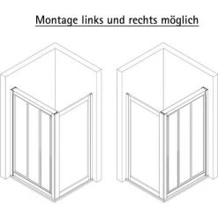 Schulte Sunny Gleittür Inklusive Seitenwand,Profilfarbe: Alunatur, Höhe: 175 Cm, Gleittür: 75 Cm, Seitenwand: 80 Cm -SCHULTE Shop 48844206 3