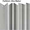 Verkleidungsplatte DecoDesign Zubehörset Von Schulte, Beinhaltet 2 Endprofile, 1 Eckverbinder In Ecke, 1 Flächenverbinder, 255cm, Set In Alu Natur