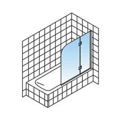 Schulte Badewannaufsatz Hamburg 2-teilig Zum Kleben, Profilfarbe: Alu Naur, Sicherheitsglas Klar Hell, Größe: 112 X 140 Cm -SCHULTE Shop 64157094 4