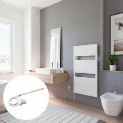 Schulte Heizkörper* Turin Befüllt, Inkl. Heizstab Und Befüllung, Größe: 114,3 X 60,5 Cm, Farbe: Alpinweiß, Heizstab 2 Links