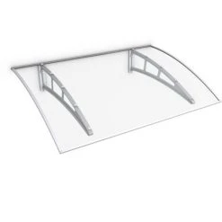 SCHULTE Vordach Haustürdach Anthrazit Polycarbonat Klar 1380x900 Überdachung Türdach -SCHULTE Shop 6826632 3