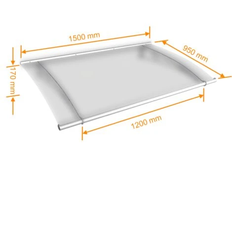 SCHULTE Vordach Haustürdach Edelstahl Acrylglas Satiniert 1500x950 Überdachung Türdach 5 SCHULTE Vordach Haustürdach Edelstahl Acrylglas Satiniert 1500x950 Überdachung Türdach – Bild 3