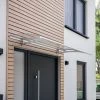SCHULTE Vordach 1600x900 Haustürdach Edelstahl Polycarbonat Klar Überdachung Türdach