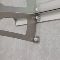 SCHULTE Vordach 1600x900 Haustürdach Edelstahl Polycarbonat Klar Überdachung Türdach -SCHULTE Shop 6826645 5