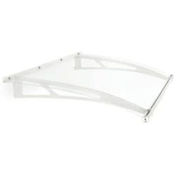 SCHULTE Vordach Haustürdach Stahl Weiß Acrylglas Klar 1500x950 Überdachung Türdach -SCHULTE Shop 6826697 5