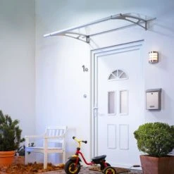 SCHULTE Vordach 1500x950 Haustürdach Edelstahl Acrylglas Klar Überdachung Türdach -SCHULTE Shop 6826711 4