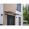 SCHULTE Vordach 1600x900 Haustürdach Anthrazit Polycarbonat Klar Überdachung Türdach