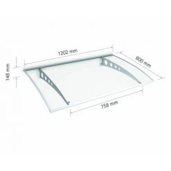 SCHULTE Vordach Haustürdach Polycarbonat Klar Verzinkt 1200x800 Überdachung Türdach 7 SCHULTE Vordach Haustürdach Polycarbonat Klar Verzinkt 1200x800 Überdachung Türdach -SCHULTE Shop 6826747 3