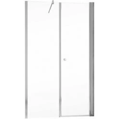 Schulte Duschtür Drehtür Mit Nebenteil Garant 2.0, 6mm ESG Sicherheitsglas Klar Hell, Profilfarbe: Chromoptik, Größe 120 X 200 Cm, Anschlag Rechts -SCHULTE Shop 71990851 2