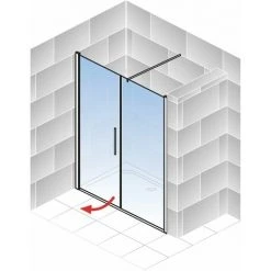 Schulte Duschtür Drehtür Mit Nebenteil Garant 2.0, 6mm ESG Sicherheitsglas Klar Hell, Profilfarbe: Alu Natur, Größe 140 X 200 Cm, Anschlag Links -SCHULTE Shop 71990862 3