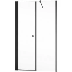 Schulte Duschtür Drehtür Mit Nebenteil Garant 2.0, 6mm ESG Sicherheitsglas Klar Hell, Profilfarbe: Mattschwarz, Größe 120 X 200 Cm, Anschlag Links -SCHULTE Shop 71990866 2