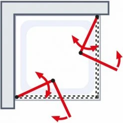 Schulte Drehfalttür Als Eckeinstieg Garant 2.0, 6 Mm ESG Sicherheitsglas Klar Hell, Größe: 90 X 90 X 200 Cm, Profilfarbe: Alu Natur -SCHULTE Shop 71990872 4
