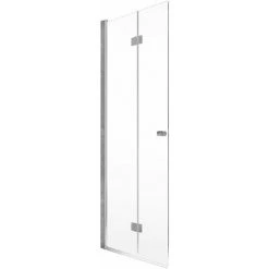 Schulte Duschwand Walk In Mit Dreh-Falt- Element, 6 Mm ESG Sicherheitsglas Klar Hell, Profilfarbe: Chromoptik, Größe: 100 X 200 Cm, Anschlag Links -SCHULTE Shop 71990886 2